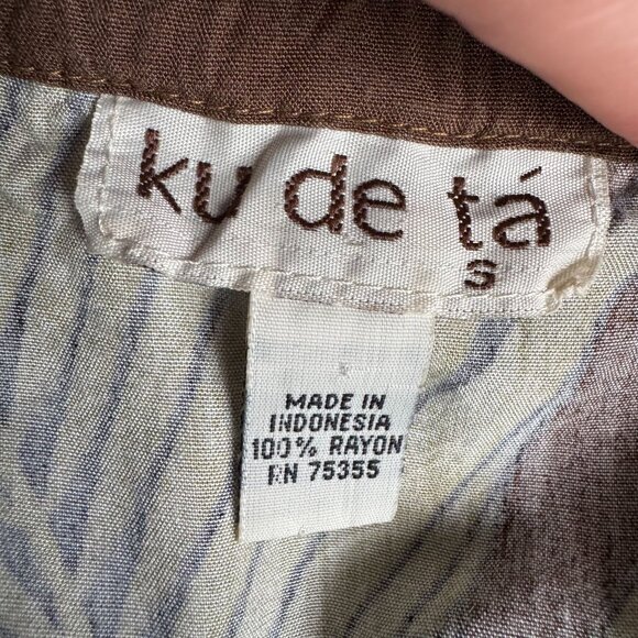 Vtg Ku De Ta Skirt Floral Shell Asymmetrical Handkerchief S Mermaid Boho Fairy‎ - Picture 6 of 7